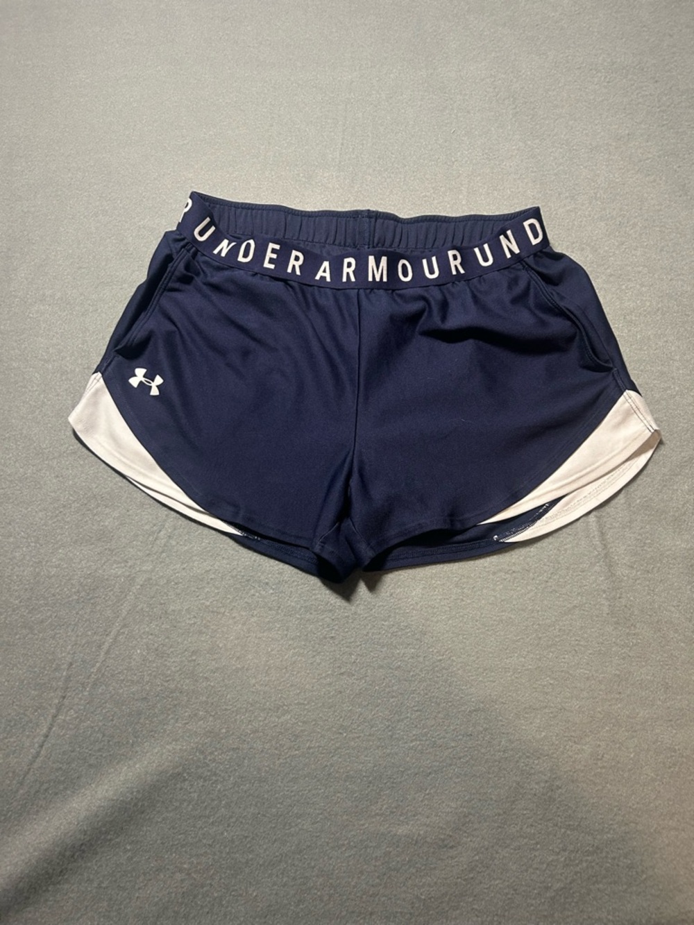 Under Armour Navy and White Women’s Athletic Shorts